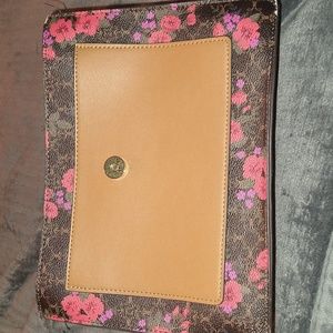 Nanette Lepore shoulder purse. Black with flowers. 8”x10”. USED